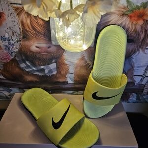 Nike Yellow Slide Sandals